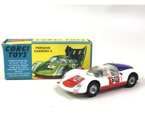 CORGI TOYS PORSCHE CARRERA 6, NO. 330 in a white colourway, in original box