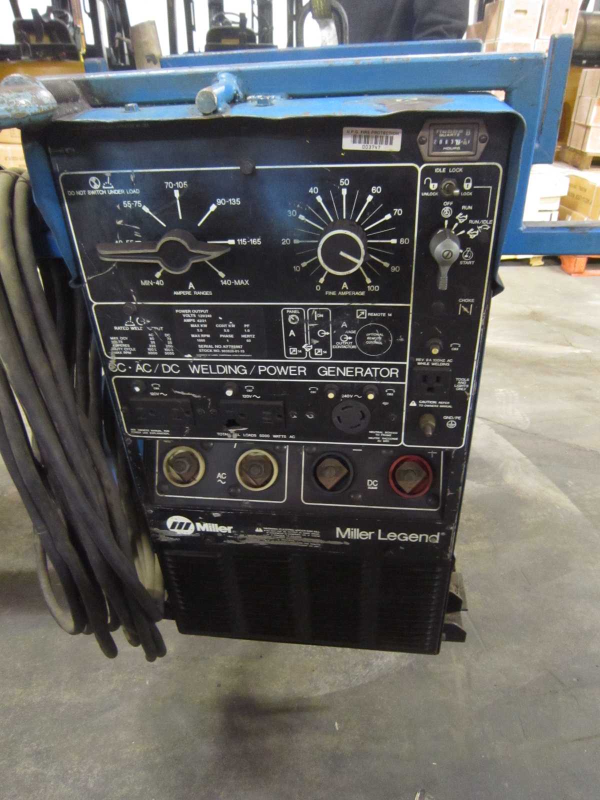 Miller Legend Gas Welder / Generator 225 amps with cables