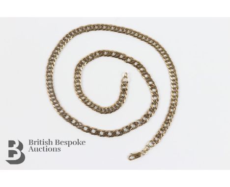 9ct yellow gold chain, approx 51 cms in length, approx 21.3 gms.