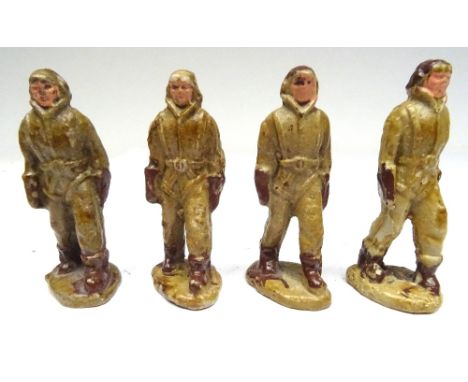 Timpo composition Pilots moulded in 'Timpoline', possibly the first 54mm scale military figure ever produced for Timpo (See S