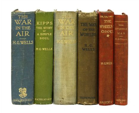 WELLS, H G: 1- The War of the Worlds. Heinemann, 1898, 1st. edn. first or very early state, bound in the publishers grey clot
