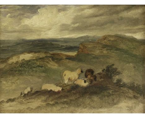 Sir Edwin Henry Landseer RA (1802-1873) A SKETCH FROM NATURE IN THE HIGHLANDS Oil on board 26 x 33cm Exhibited: Burlington Ho