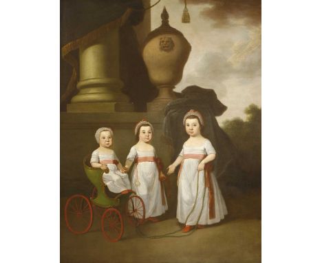 Attributed to George James (fl.1755-1795) PORTRAIT OF CHARLOTTE, HENRIETTA AND ELIZABETH CHICHESTER (b.1762, 1765, 1767), DAU