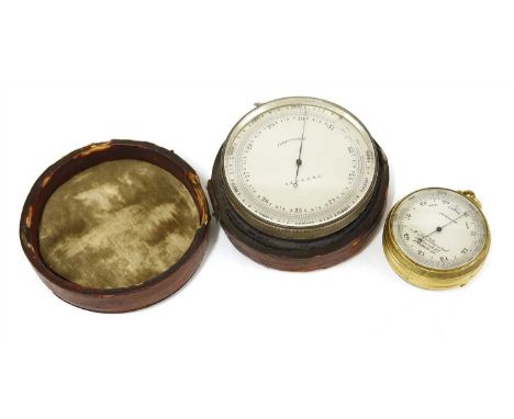 A silver-plated barometer/altimeter, 0-9000 feet, by the 'Army and Navy Co-operative Society Ltd.', the back inscribed 'Army 