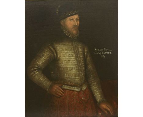 English School, 17th century PORTRAIT OF A NOBLEMAN, SAID TO BE RICHARD NEVILLE, 16th EARL OF WARWICK (1428-1471), HALF LENGT