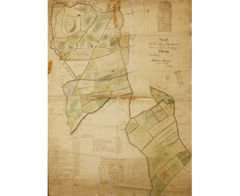 IRISH INTEREST: Original Hand drawn and coloured MAP of the Estate of Miss. E. Flood, situated in the liberties of the City o