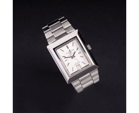 Ulysse Nardin Le Locle, gegr. 1846. Herren-Armbanduhr Chronometer. 1970er. Edelstahl. Automatik. Satiniertes Zifferblatt, pol