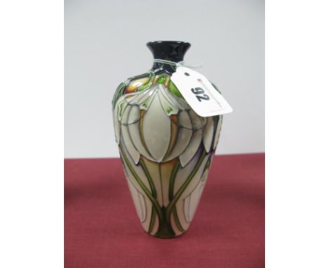 A Moorcroft Pottery Vase, painted in the Galanthus design by Vicky Lovatt, shape 72/6, impressed and painted marks, 15.5cm hi