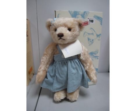 A Modern Steiff Jointed Dorothy The Wizard of Oz Bear, #681998 cream, 29cm high, Certified No 642, tag attached, boxed.