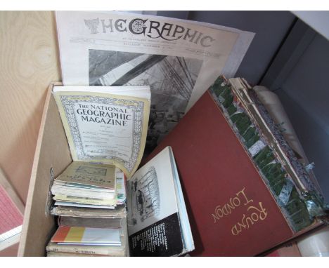 Baedeker's London and It's Environs, a quantity of mid XX Century maps and guide book, 'Think Small' a VW advertising publica