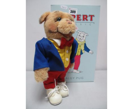 A Modern Steiff Rupert Classic Algy Pug, #653582, light brown, 30cm high, Certified No 00620, boxed.