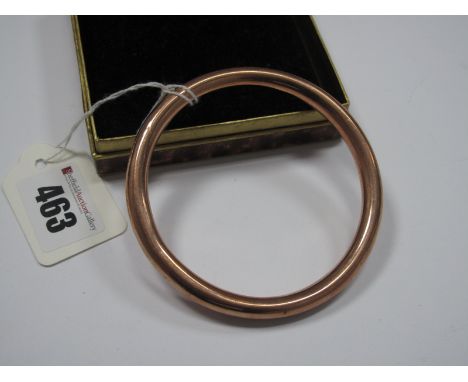 A Chester Hallmarked 9ct Rose Gold Slave Bangle.