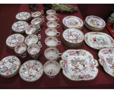 A XIX Century Chinese Tree (No 2067) Tea Service, together with matched Minton tea cups and saucers.