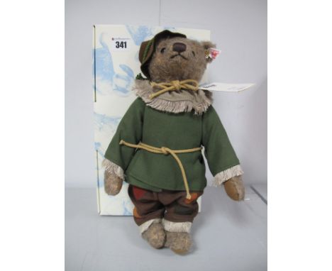 A Modern Steiff Jointed Teddy Bear Scarecrow, #682681 'The Wizard of Oz', antique carmel, 31cm high, Certified No 110, tag at