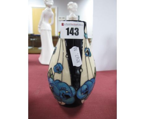 A Moorcroft Pottery Vase, painted in the 'Rennie Rose' pattern, designed by Rachel Bishop, shape 117/5, impressed and painted