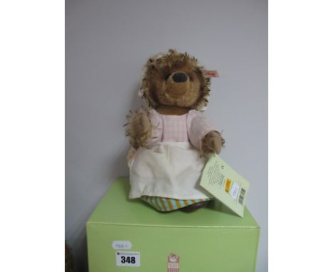 A Modern Mrs Tiggywinkle Bear by Steiff, #661822 22cm high, tag attached No 01031, boxed.