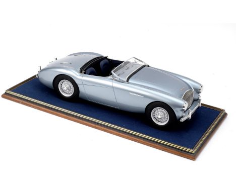 A 1:8 scale scratchbuilt model of an Austin-Healey 100 by John Shinton of the Healey Toy Factory,finely detailed limited edit