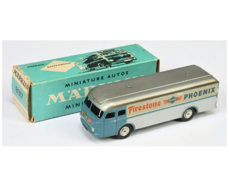 Marklin 8017 "Firestone-Phoenix" Delivery Truck, silver, greyish-blue, chrome cast spun hubs - Excellent (some very small box