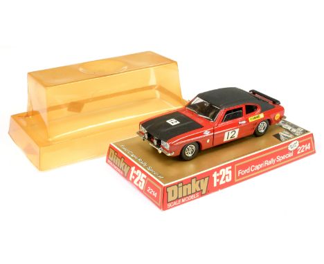 Dinky&nbsp; 2214 (1/25th scale) Ford Capri, Rally Special, red body with black roof and bonnet, chrome trim, racing No.12, co