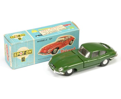 Triang Spot On 217 Jaguar Type E green body with light grey interior, chrome bumpers and cast spun hubs Excellent (very sligh