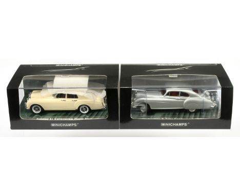 Minichamps a pair of Bentley (1/43rd) scale models (1) Bentley Type R Continental 1955 silver-grey with red interior and chro