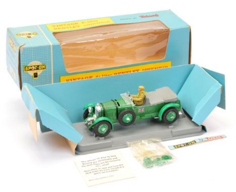 Triang Spot On 263 Bentley vintage 4.5 litre green body with grey seats and figure driver comes with small leaflet and access