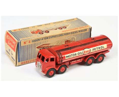 Morestone&nbsp; (Morris &amp; Stone) 1 Foden " Esso Motor Oil Petrol" - red body, tanker and hubs, silver trim, black metal g