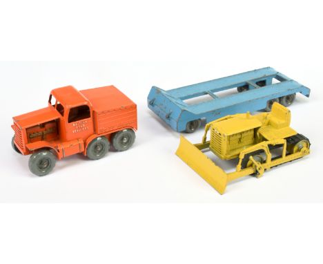 Matchbox early Moko Lesney toys large scale "British Road Service" prime mover and trailer - finished in orange unit with gre