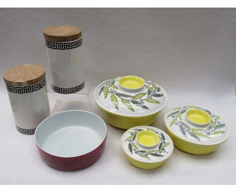 A box containing Poole Oven-to-table ware designed by Robert Jefferson plus similar Rorstrand dishes 