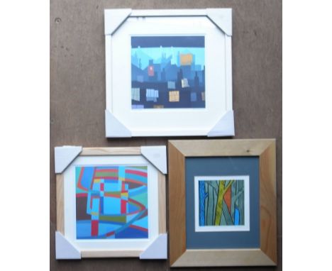 CHRIS HANN (b. 1946) Two framed & glazed prints - 'Moored' & 'St Ives Night'. Together with an ALLY HADDON (XX/XXI) mixed med