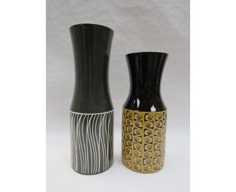 Two Hornsea Pottery vases by John Clappison, Tanglewood, 35.5cm and fish eye, 29.5cm