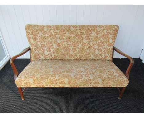 A Danish 1940's two seater sofa with original floral upholstery