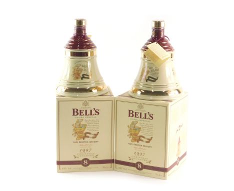 Two bottles of Bell's Extra Special Old Scotch Christmas whisky both 1997, boxed. 