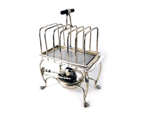 An Unusual Asprey & Co Heated Toast Rack with Hotplate and Burner