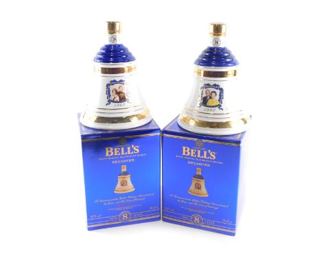 Two bottles of Bell's Extra Special Old Scotch whisky, to commemorate the Golden Wedding Anniversary of the Queen and Duke of