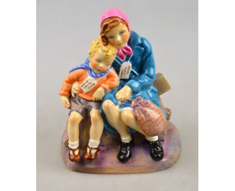 A rare Royal Worcester figural group from the Wartime Series -  'Evacuees', modelled by Eileen A. Soper, c. 1941, puce mark a