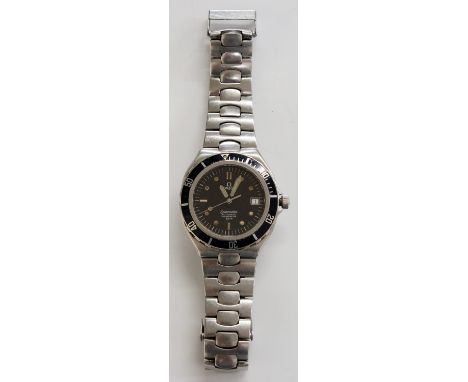 An Omega Seamaster Automatic Chronometer with stainless steel strap, black dial, stainless steel case, 38mm diameter, automat