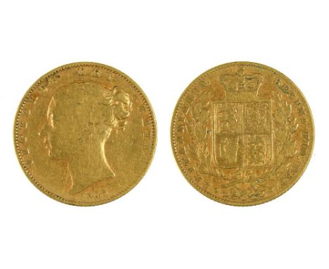 GOLD COIN. SOVEREIGN 1842++LIGHT WEAR CONSISTENT WITH AGE