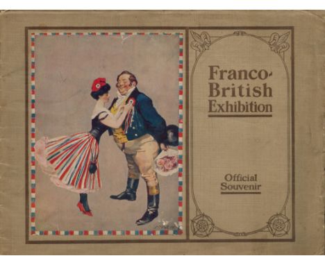 Franco-British Exhibition Official Souvenir. A souvenir of views of the Franco-British Exhibition 1908. 11" by 8¼". A magnifi