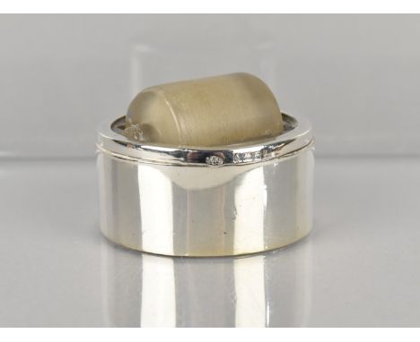 A Silver Mounted Stamp Glass Roller by Jones &amp; Crompton, Birmingham Hallmark, 5cm Diameter