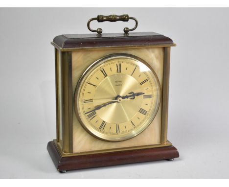 A Mid 20th Century Metamec Mantel Clock with Quartz Movement, 19cms High