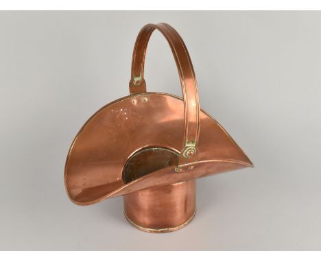A Modern Copper Planter in the Form of a Flower Trug, 30cms High