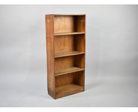 An Edwardian Oak Four Shelf Open Bookcase, 56cms Wide