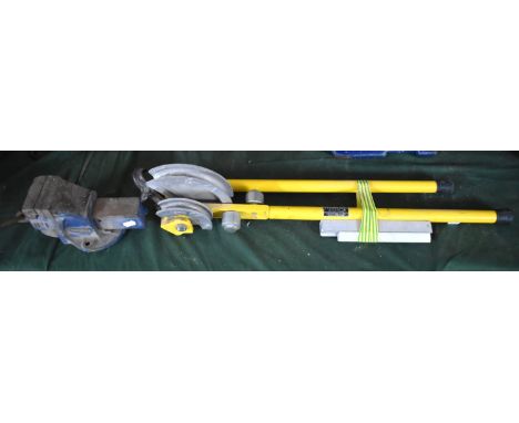 A Hilmar Type Glm Pipe Bender Together with a Record No. 1 Vice