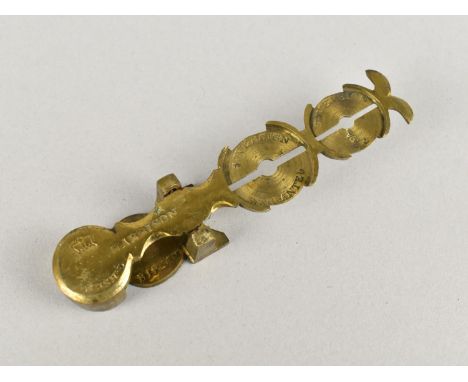 A Set of Brass Sovereign Scales by Harrison of Birmingham, with Crown Stamp and 'Warranted', 9.5cms Long