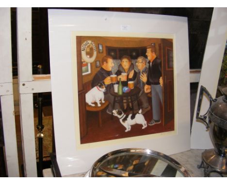BERYL COOK - Limited Edition print No. 59/650 entitled 'In The Snug'- 45cm x 45cm - with certificate of authenticity