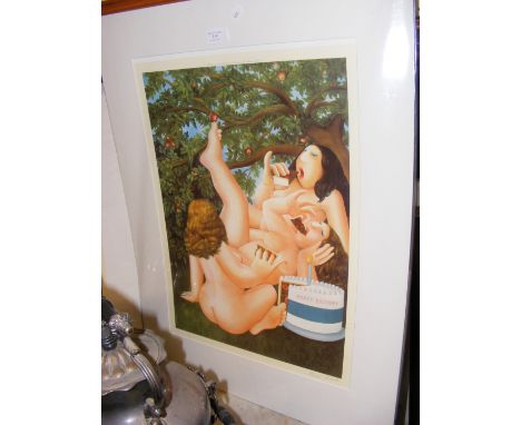 BERYL COOK - Limited Edition print No. 43/650 entitled 'The Birthday Cake' - 38cm x 54cm - with certificate of authenticity C