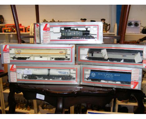 A quantity of Lima model train locomotives and rolling stock 