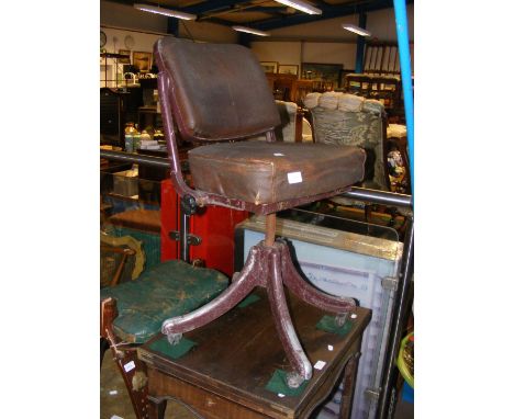 A vintage swivel chair
