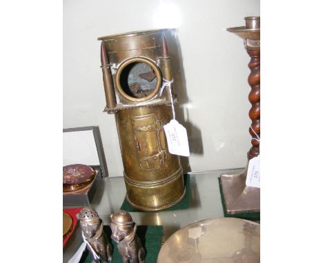 Trench Art - a 23cm high 'pot belly' stove engraved Somme, July 1916
